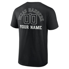 MLB Texas Rangers Monochrome Personalized Name & Number T-Shirt