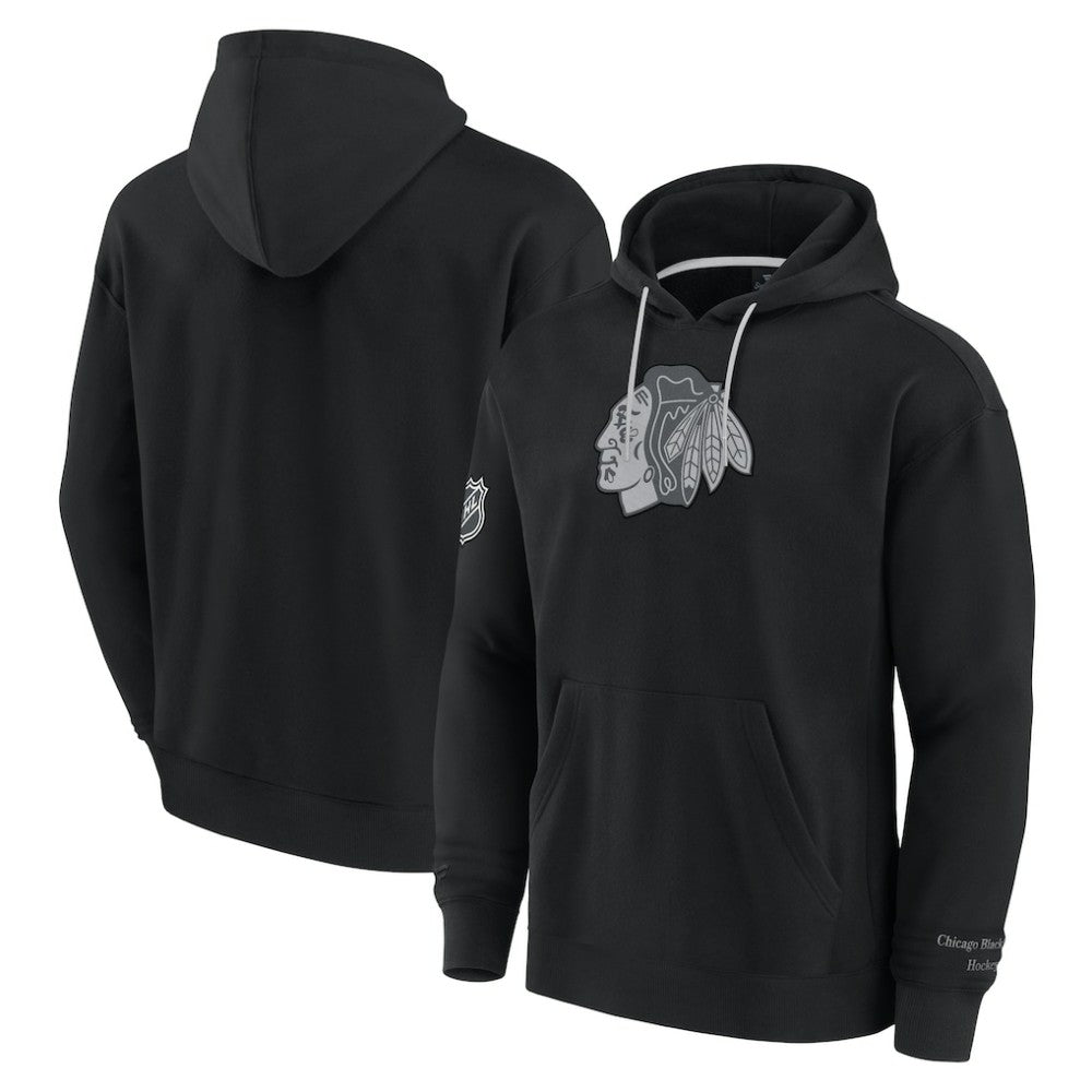 NHL Black Chicago Blackhawks Fanatics Elements Pace Pullover Hoodie