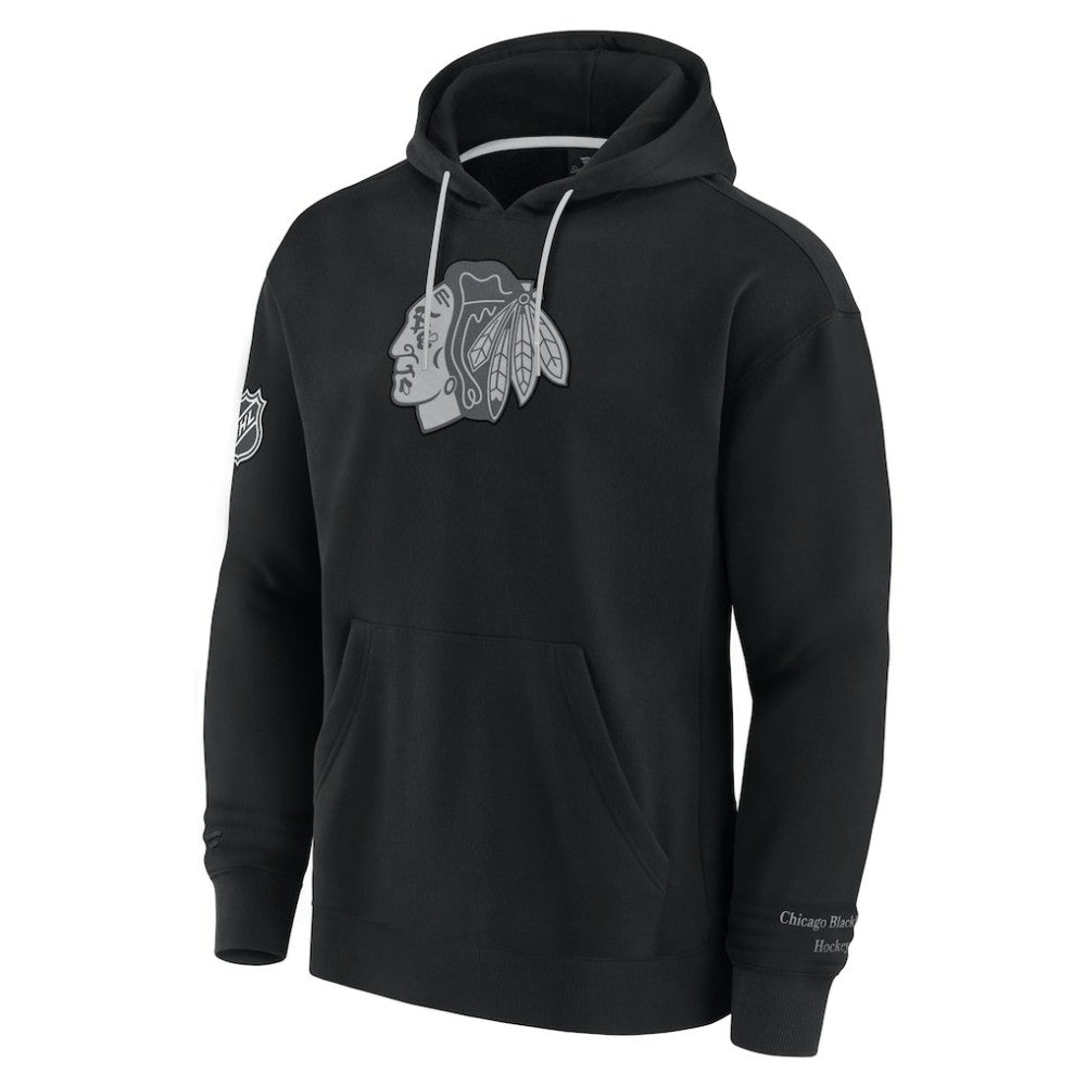 NHL Black Chicago Blackhawks Fanatics Elements Pace Pullover Hoodie