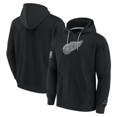 NHL Black Detroit Red Wings Fanatics Elements Pace Pullover Hoodie