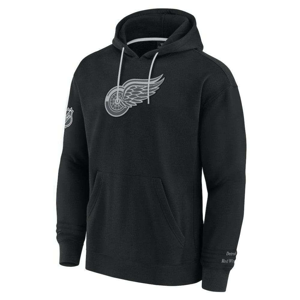 NHL Black Detroit Red Wings Fanatics Elements Pace Pullover Hoodie