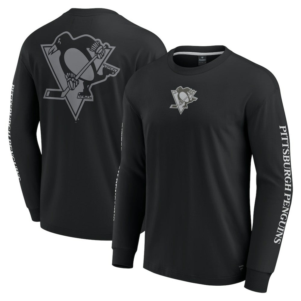NHL Black Pittsburgh Penguins Fanatics Elements Strive Long Sleeve T-Shirt