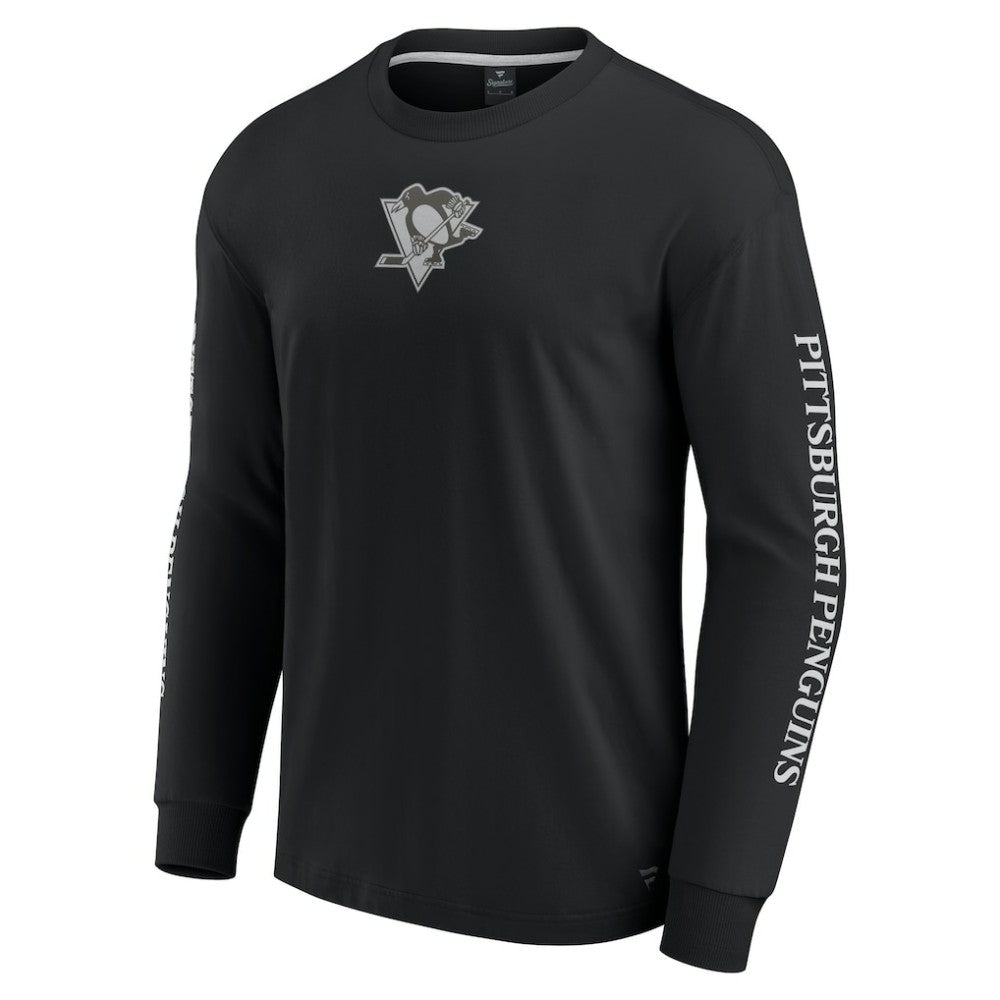 NHL Black Pittsburgh Penguins Fanatics Elements Strive Long Sleeve T-Shirt