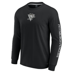 NHL Black Pittsburgh Penguins Fanatics Elements Strive Long Sleeve T-Shirt