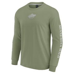 NHL Olive Minnesota Wild Fanatics Elements Strive Long Sleeve T-Shirt