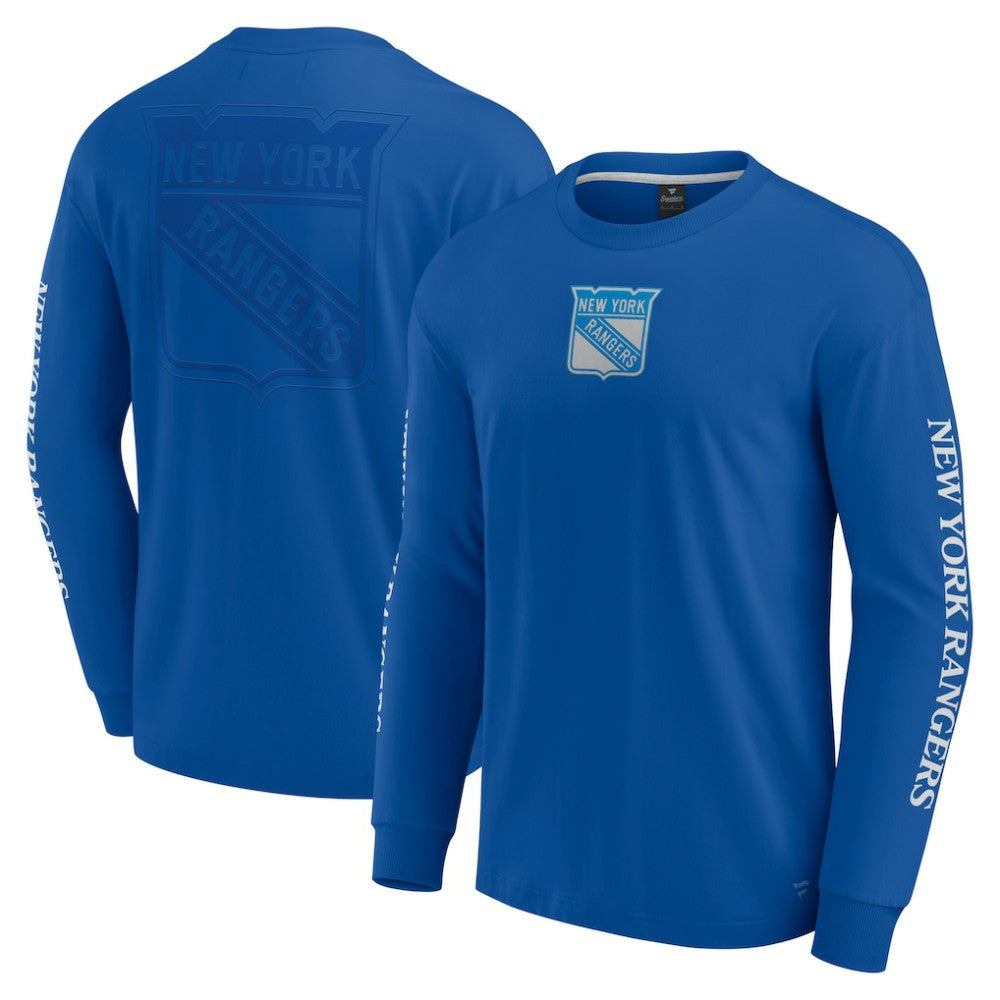 NHL Blue New York Rangers Fanatics Elements Strive Long Sleeve T-Shirt