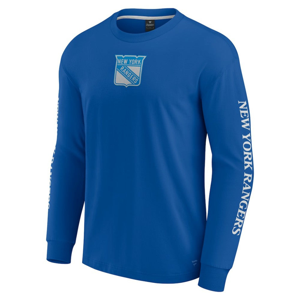 NHL Blue New York Rangers Fanatics Elements Strive Long Sleeve T-Shirt