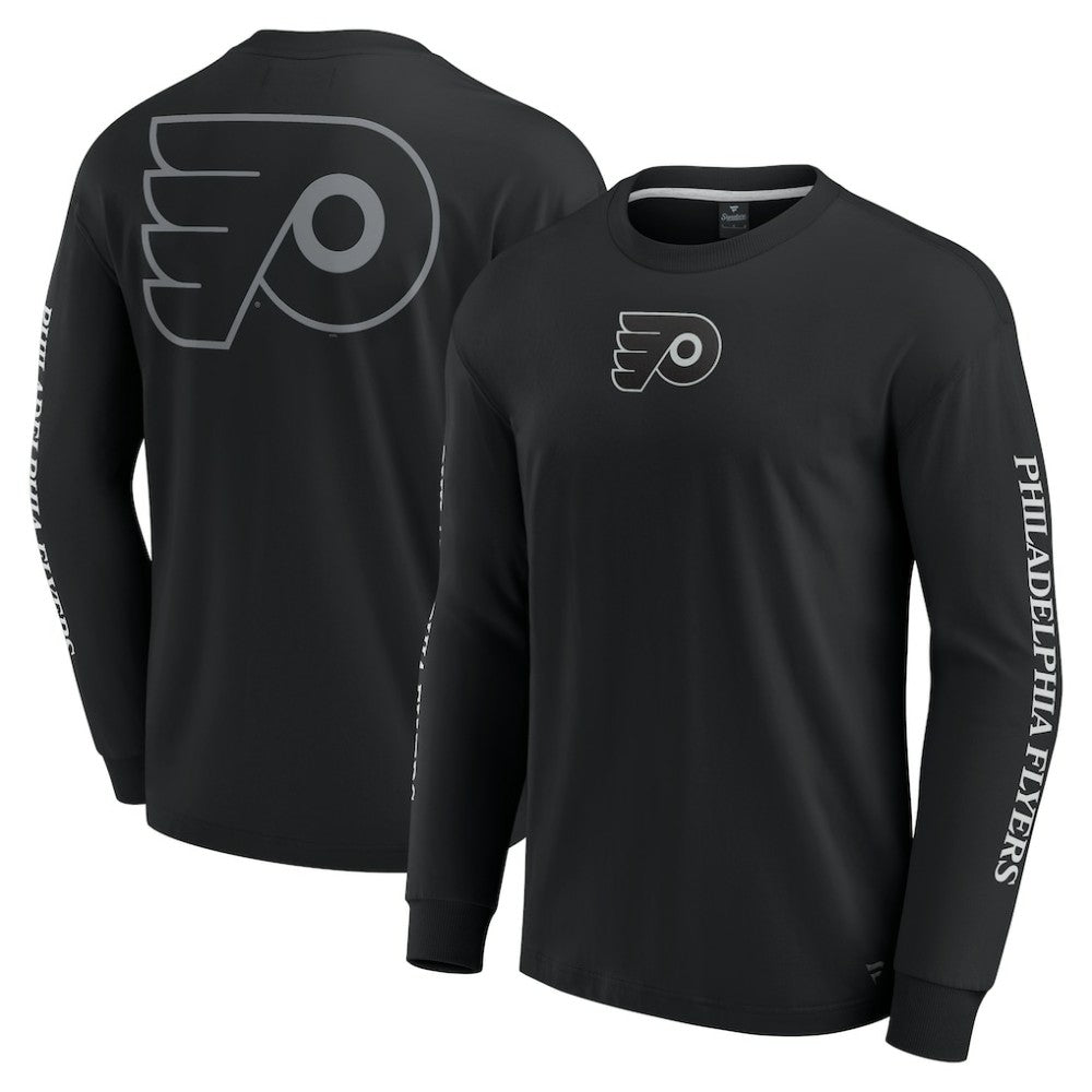 NHL Black Philadelphia Flyers Fanatics Elements Strive Long Sleeve T-Shirt