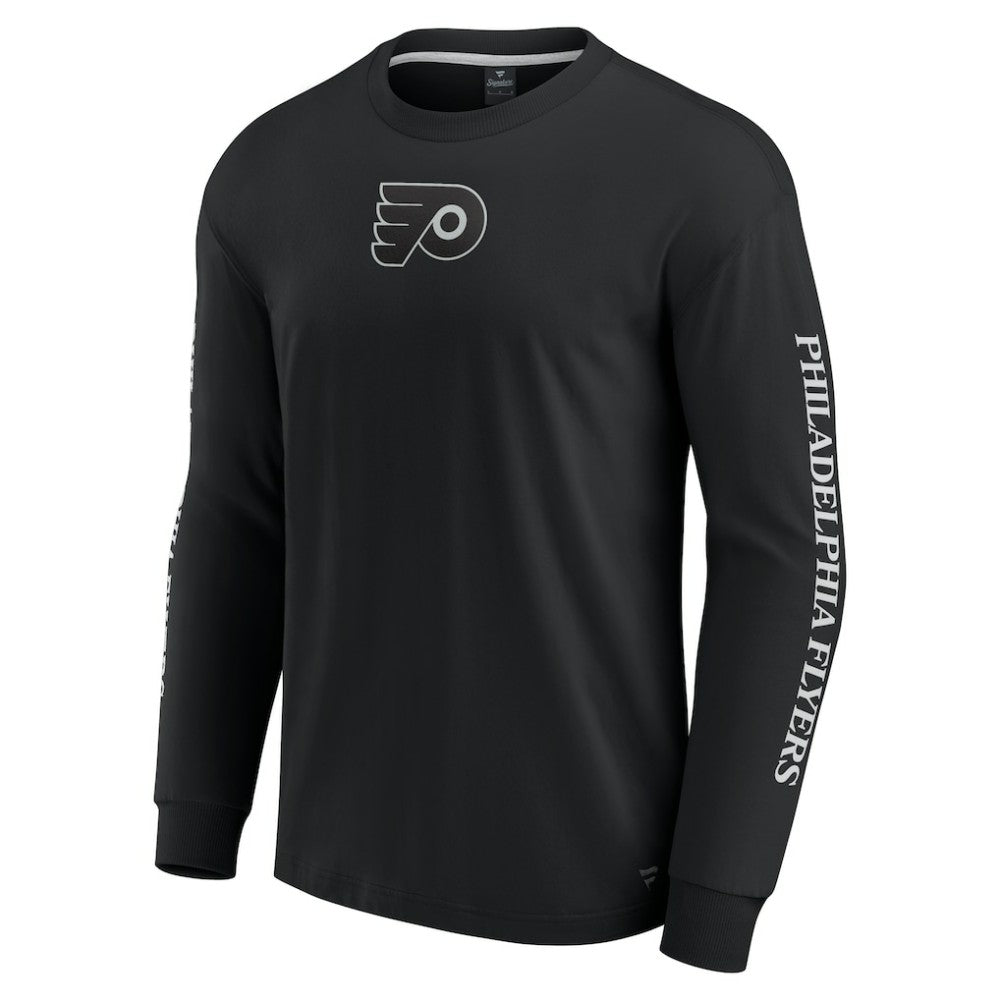 NHL Black Philadelphia Flyers Fanatics Elements Strive Long Sleeve T-Shirt