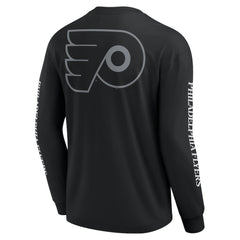 NHL Black Philadelphia Flyers Fanatics Elements Strive Long Sleeve T-Shirt
