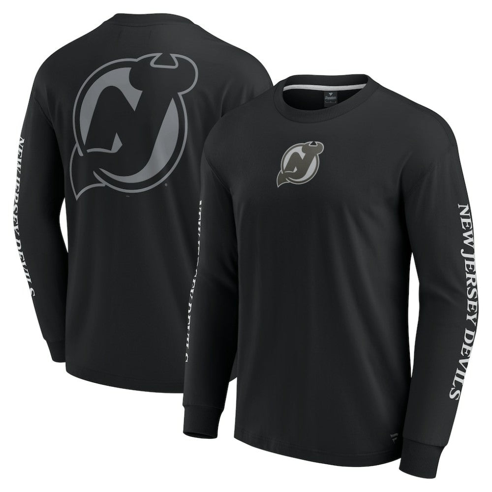 NHL Black New Jersey Devils Fanatics Elements Strive Long Sleeve T-Shirt
