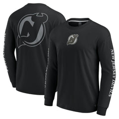 NHL Black New Jersey Devils Fanatics Elements Strive Long Sleeve T-Shirt