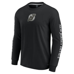 NHL Black New Jersey Devils Fanatics Elements Strive Long Sleeve T-Shirt