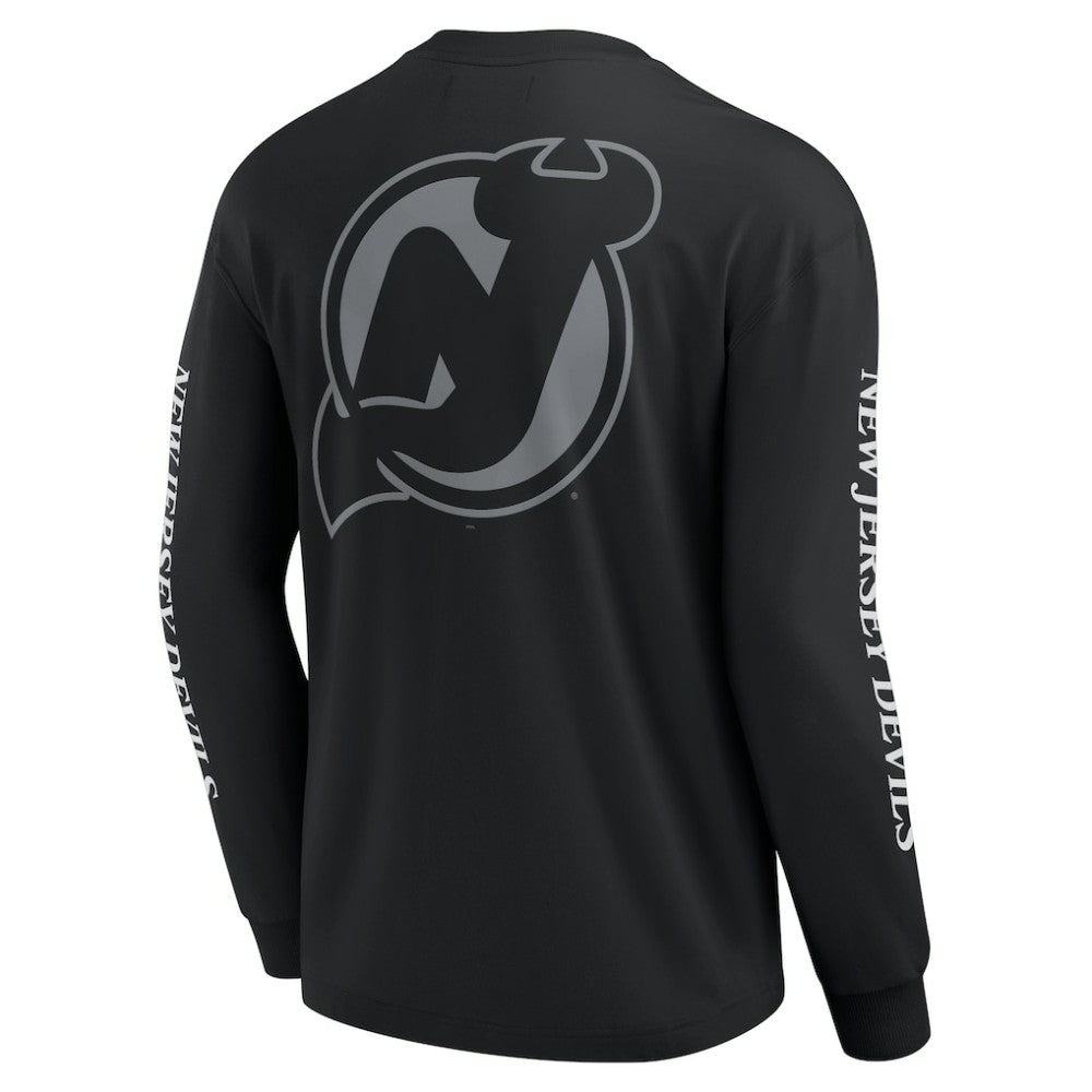 NHL Black New Jersey Devils Fanatics Elements Strive Long Sleeve T-Shirt