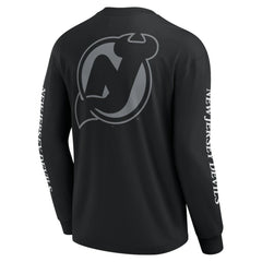 NHL Black New Jersey Devils Fanatics Elements Strive Long Sleeve T-Shirt
