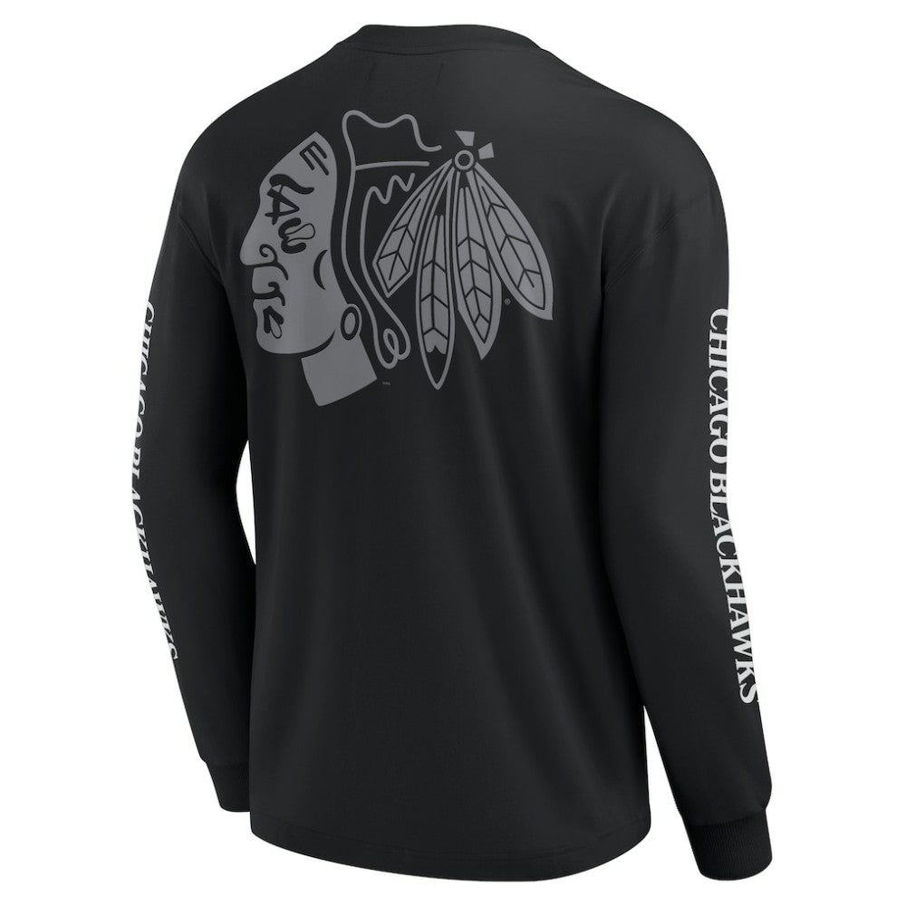 NHL Black Chicago Blackhawks Fanatics Elements Strive Long Sleeve T-Shirt