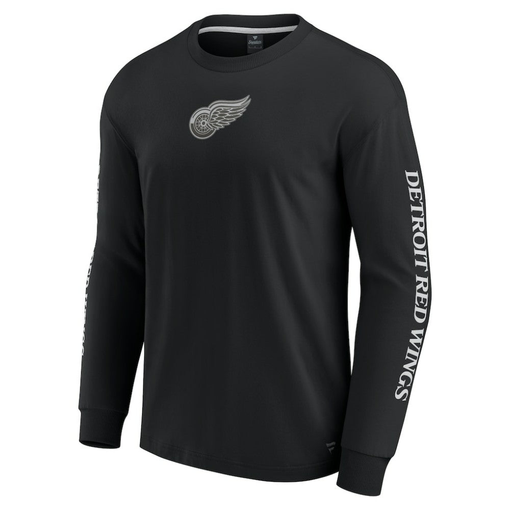 NHL Black Detroit Red Wings Fanatics Elements Strive Long Sleeve T-Shirt