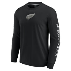 NHL Black Detroit Red Wings Fanatics Elements Strive Long Sleeve T-Shirt
