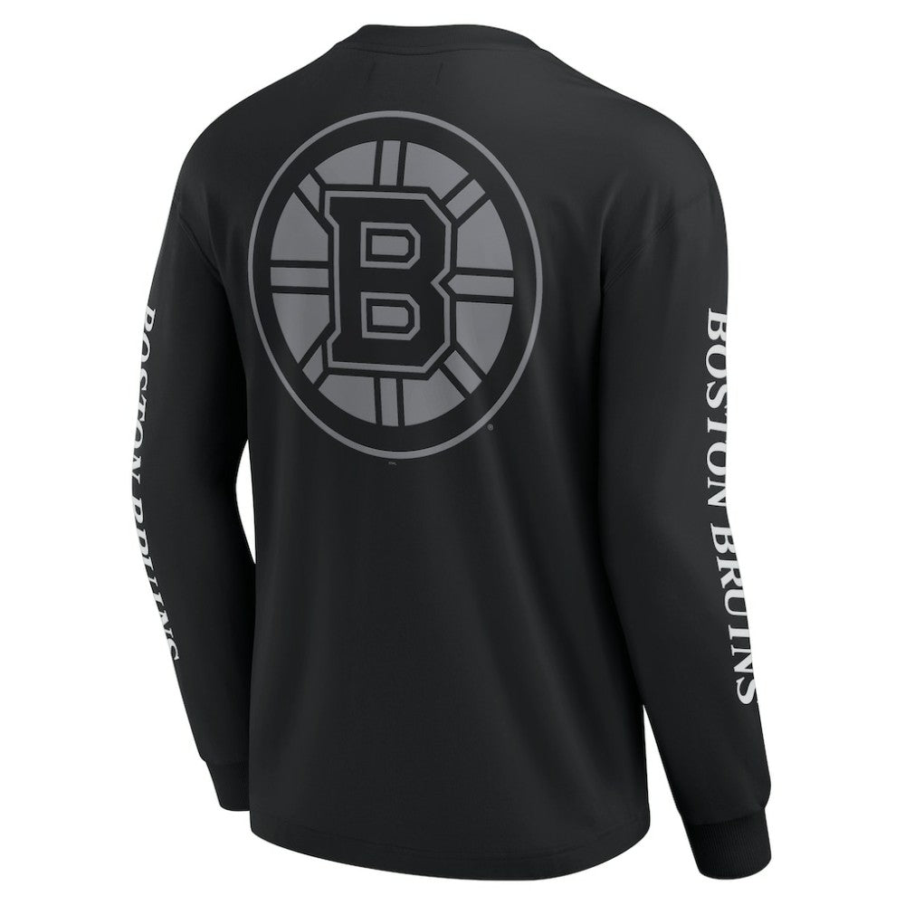 NHL Black Boston Bruins Fanatics Elements Strive Long Sleeve T-Shirt