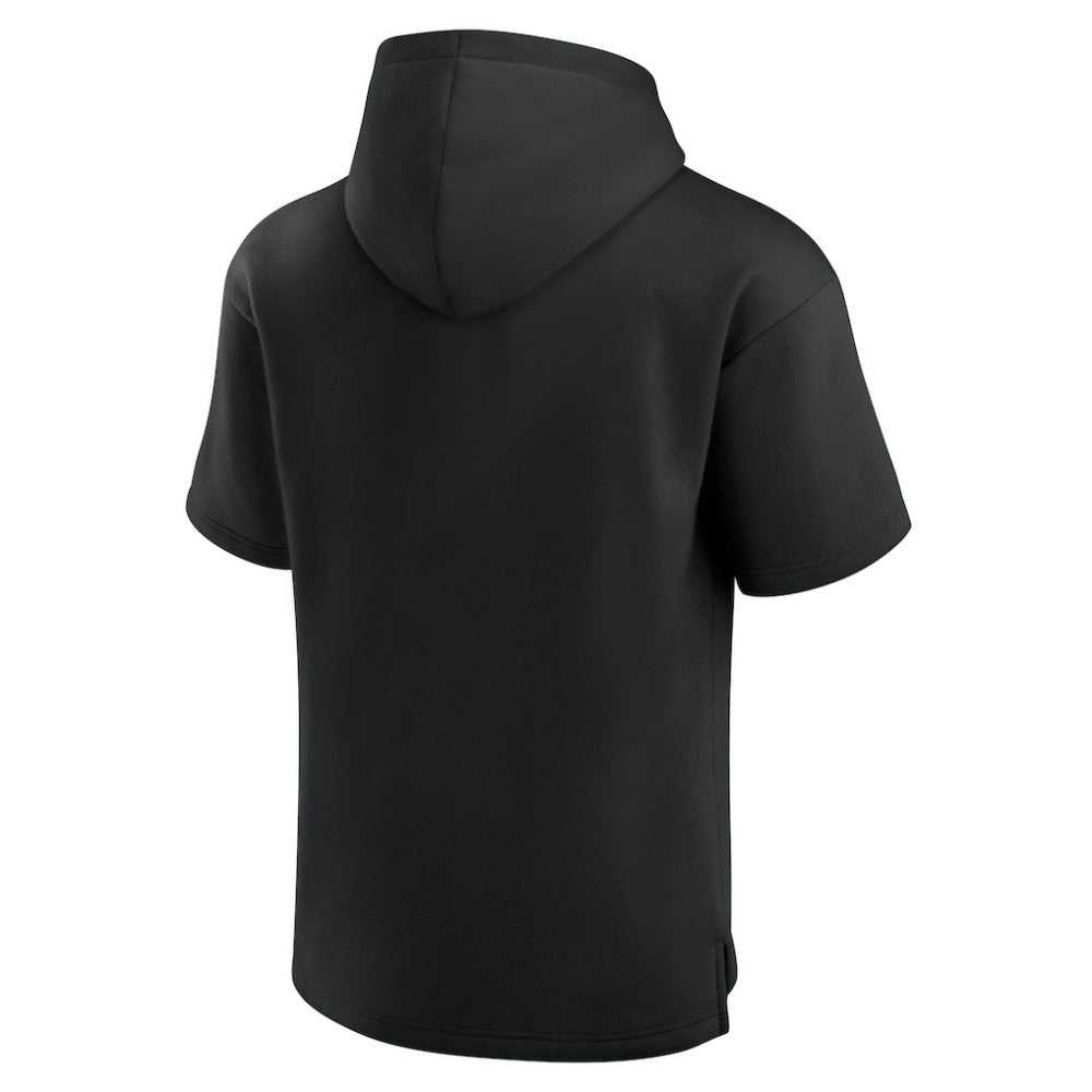 NHL Black Chicago Blackhawks Fanatics Elements Ready Short Sleeve Pullover Hoodie