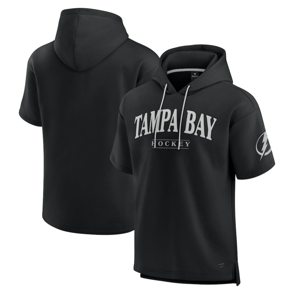 NHL Black Tampa Bay Lightning Fanatics Elements Ready Short Sleeve Pullover Hoodie