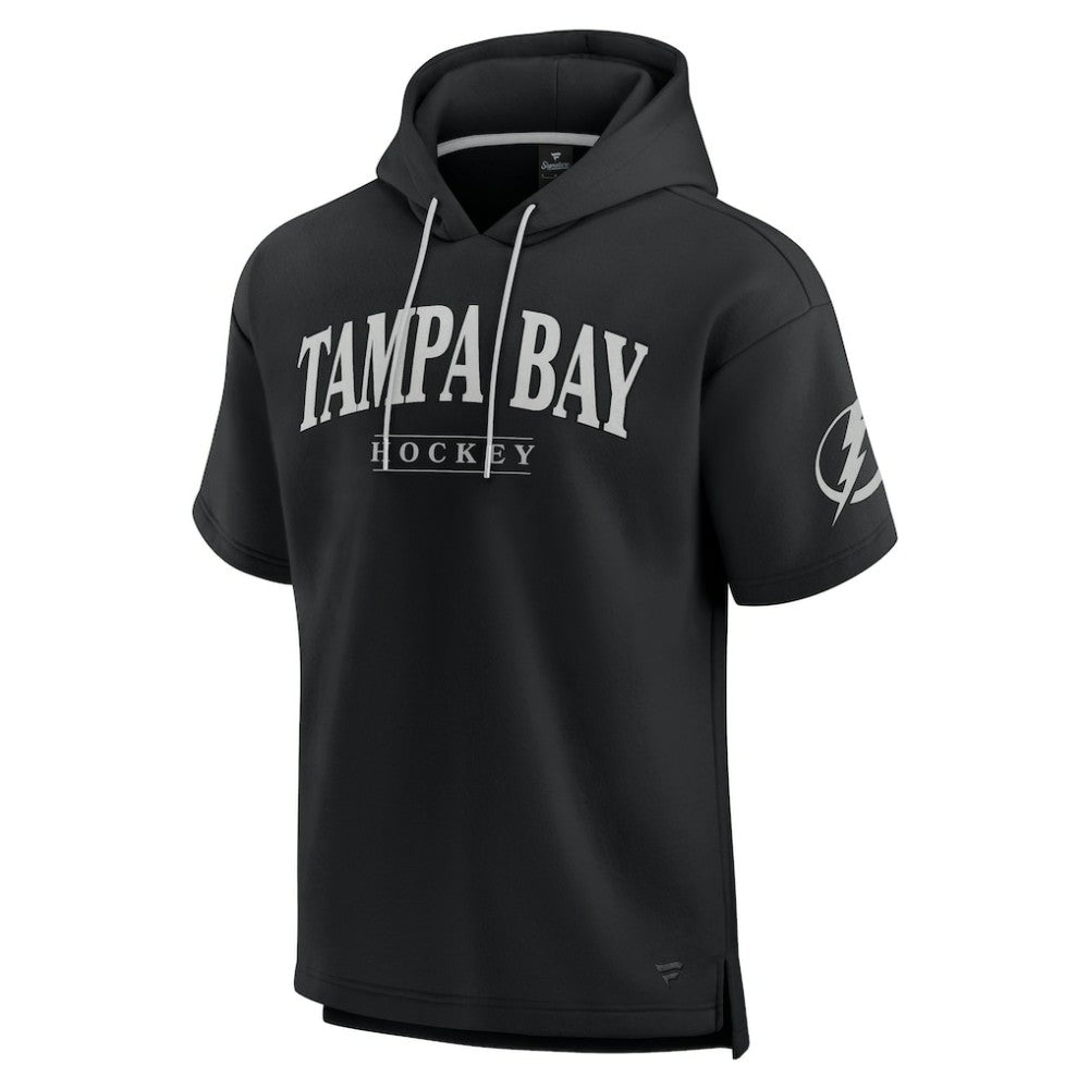 NHL Black Tampa Bay Lightning Fanatics Elements Ready Short Sleeve Pullover Hoodie