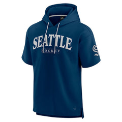 NHL Deep Sea Blue Seattle Kraken Fanatics Elements Ready Short Sleeve Pullover Hoodie