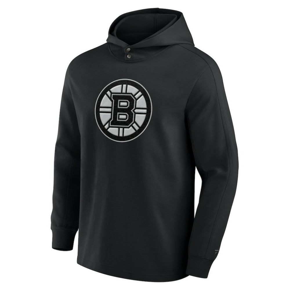NHL Black Boston Bruins Fanatics Elements Blaze Tri-Blend Long Sleeve Hoodie T-Shirt