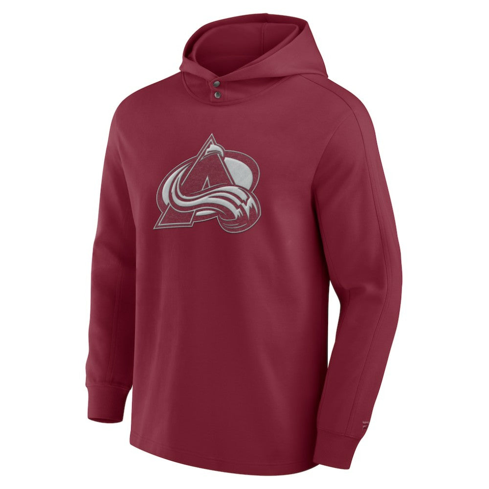 NHL Burgundy Colorado Avalanche Fanatics Elements Blaze Tri-Blend Long Sleeve Hoodie T-Shirt