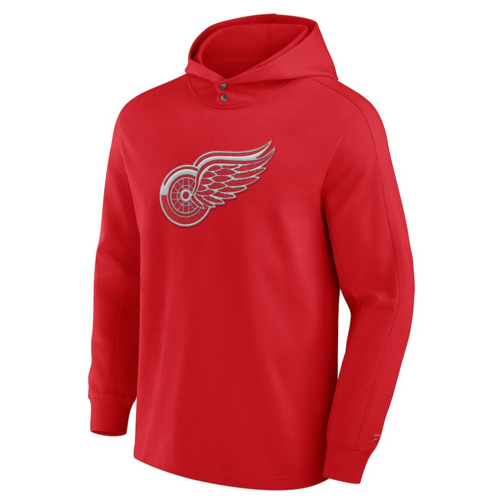 NHL Red Detroit Red Wings Fanatics Elements Blaze Tri-Blend Long Sleeve Hoodie T-Shirt