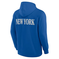 NHL Blue New York Rangers Fanatics Elements Blaze Tri-Blend Long Sleeve Hoodie T-Shirt