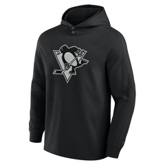 NHL Black Pittsburgh Penguins Fanatics Elements Blaze Tri-Blend Long Sleeve Hoodie T-Shirt