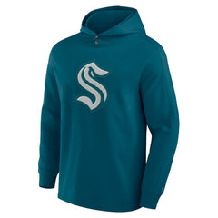 NHL Teal Seattle Kraken Fanatics Elements Blaze Tri-Blend Long Sleeve Hoodie T-Shirt