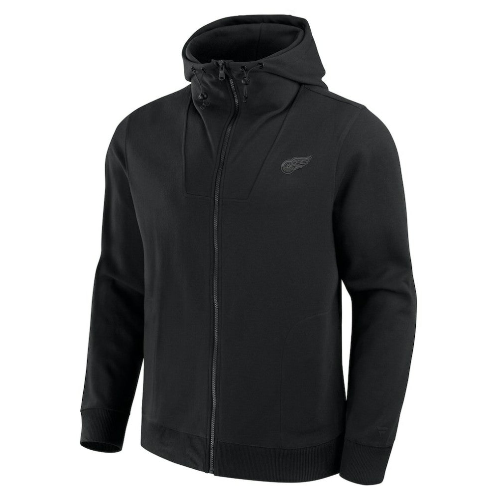 NHL Black Detroit Red Wings Fanatics Elements Tonal Primary Tri-Blend Full-Zip Hoodie