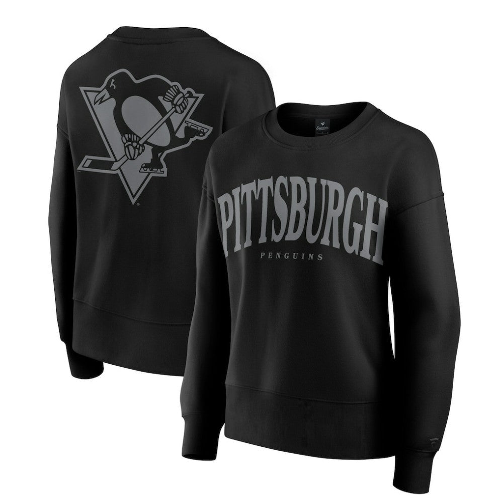 NHL Black Pittsburgh Penguins Fanatics Women's Elements Flow Pullover Sweatshirt