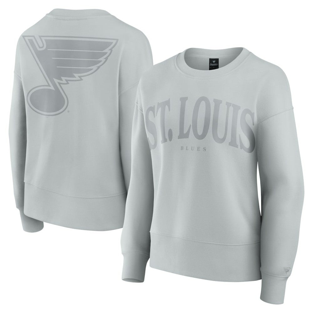 NHL Gray St. Louis Blues Fanatics Women's Elements Flow Pullover Sweatshirt