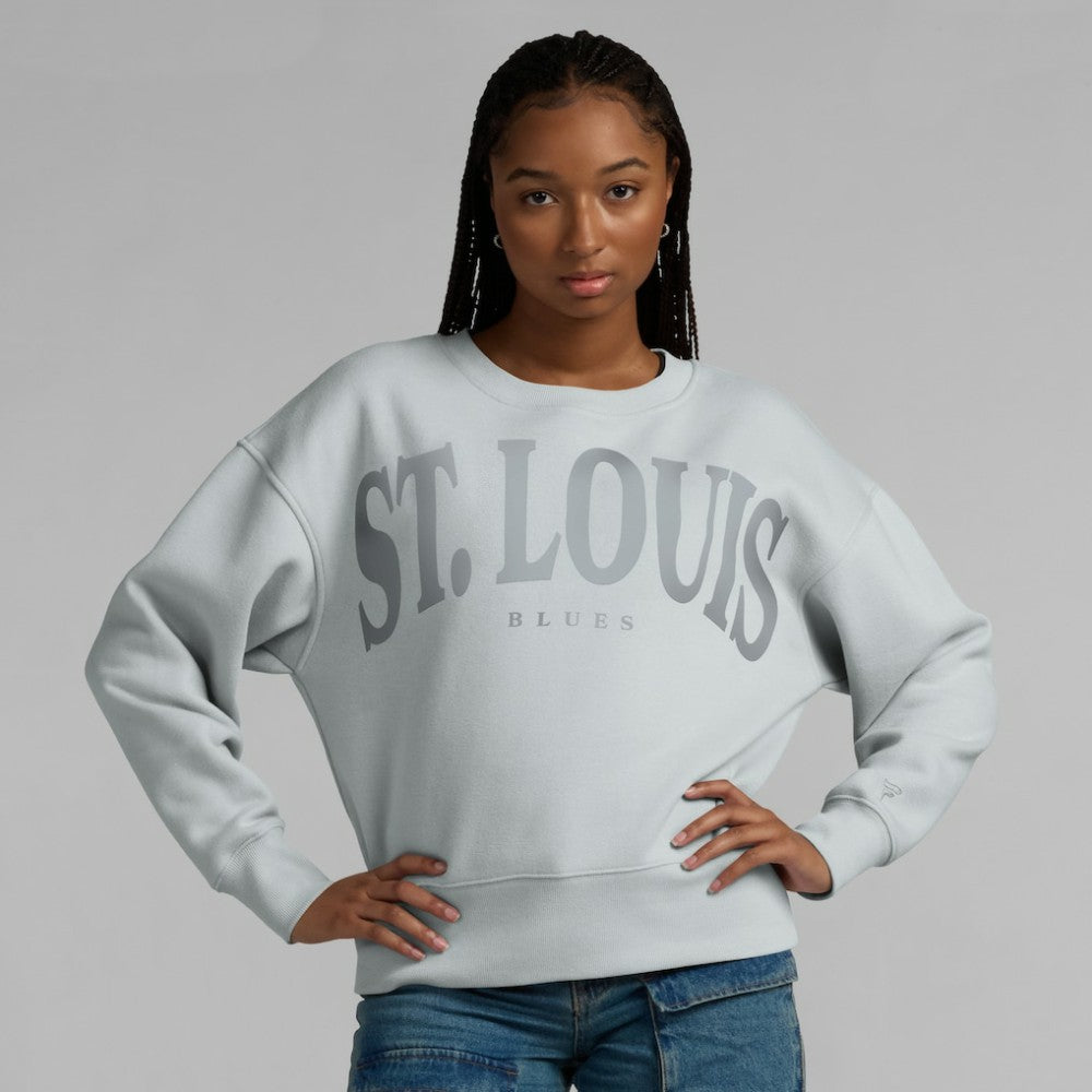 NHL Gray St. Louis Blues Fanatics Women's Elements Flow Pullover Sweatshirt