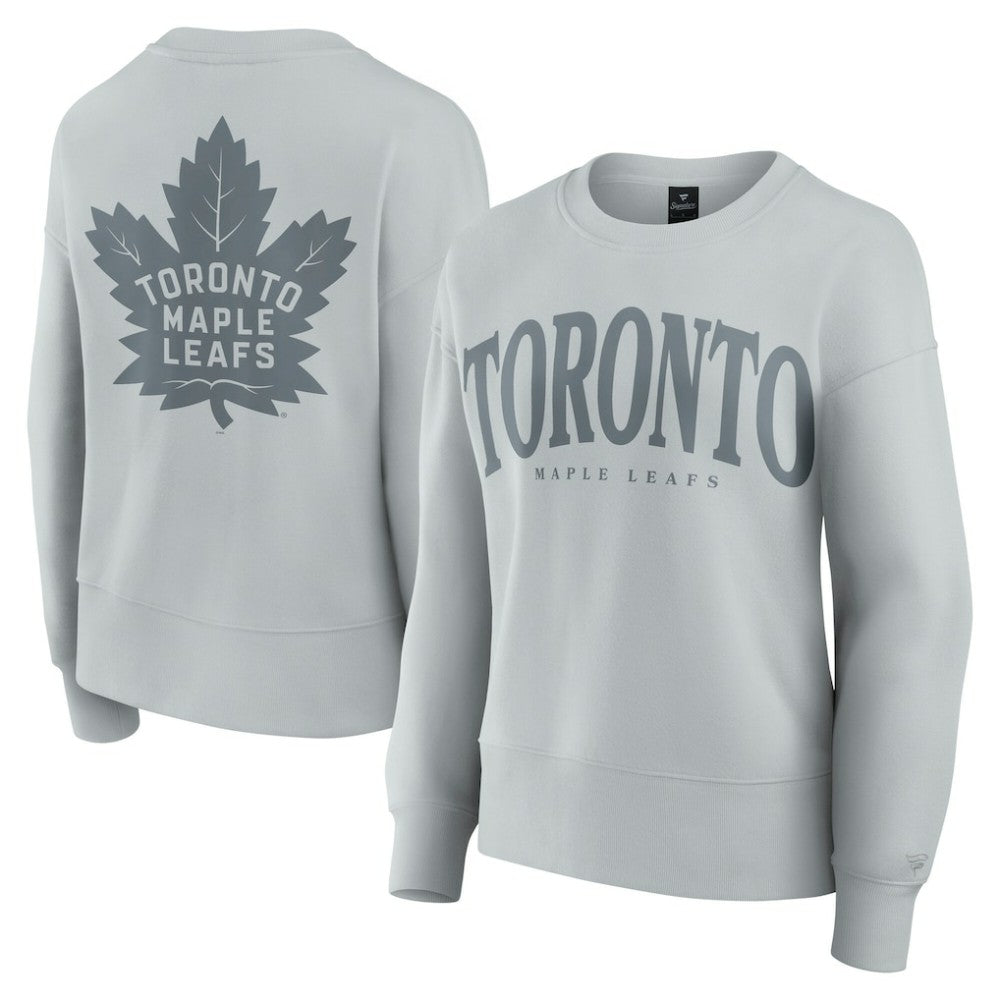 NHL Gray Toronto Maple Leafs Fanatics Women's Elements Flow Pullover Sweatshirt