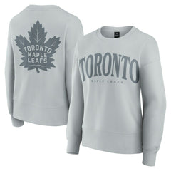 NHL Gray Toronto Maple Leafs Fanatics Women's Elements Flow Pullover Sweatshirt