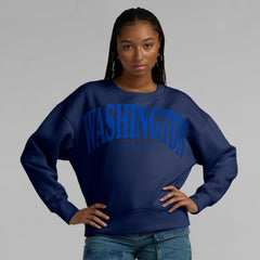 NHL Navy Washington Capitals Fanatics Women's Elements Flow Pullover Sweatshirt
