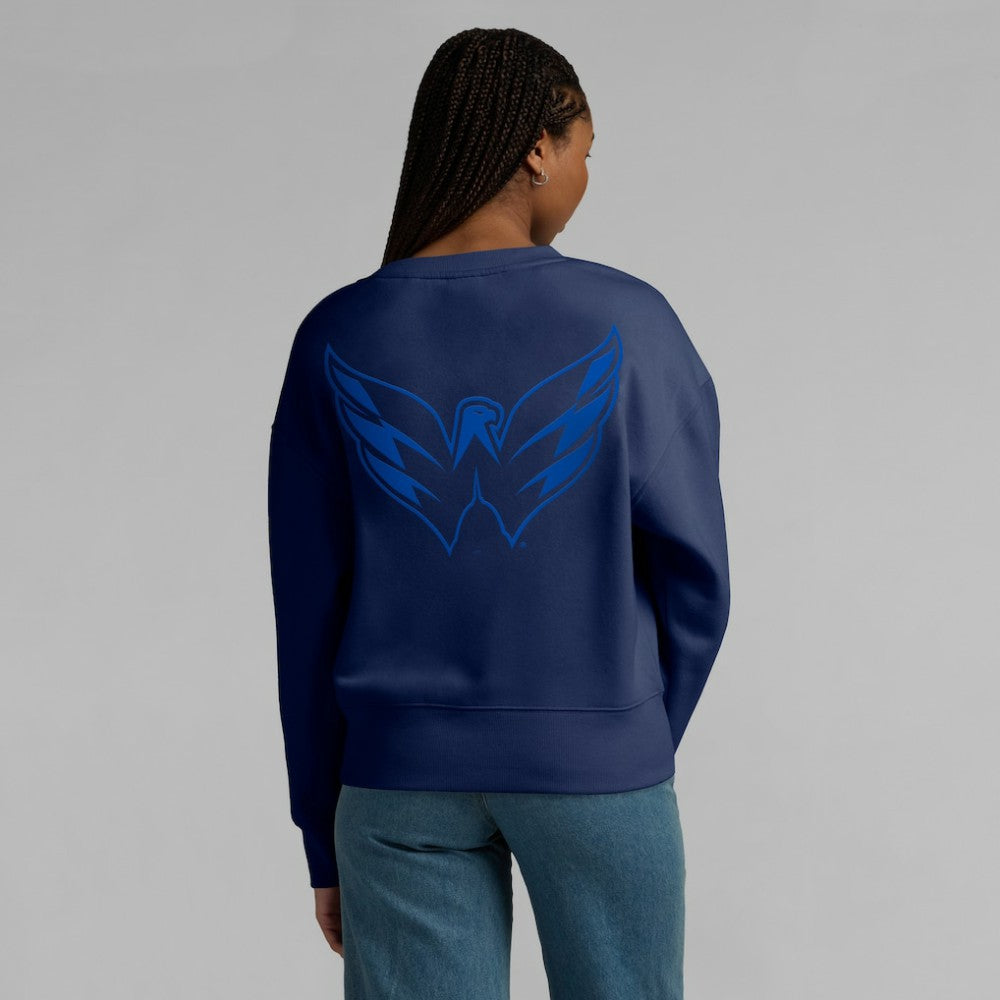 NHL Navy Washington Capitals Fanatics Women's Elements Flow Pullover Sweatshirt