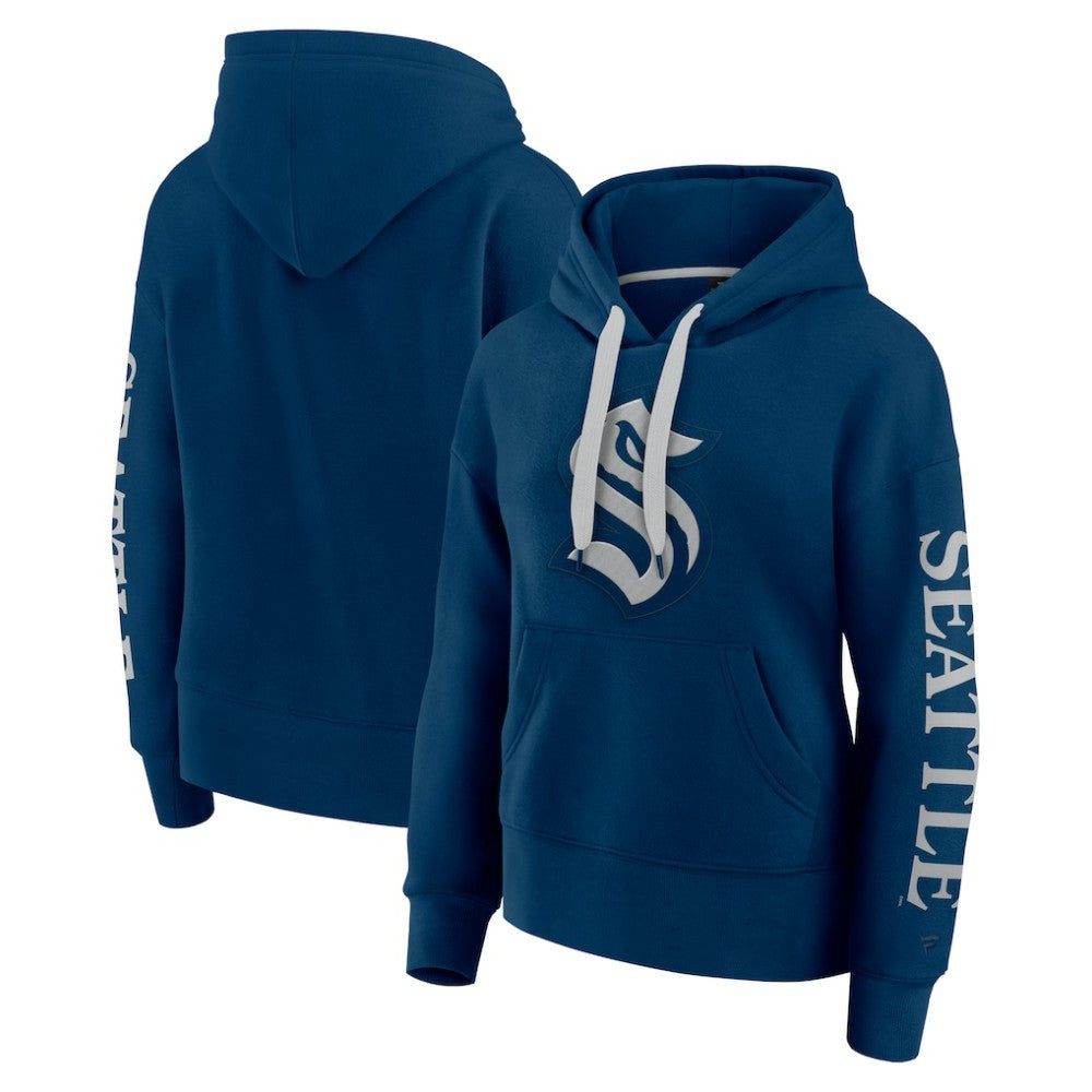 NHL Deep Sea Blue Seattle Kraken Fanatics Women's Elements Next Pullover Hoodie