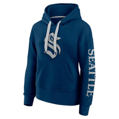 NHL Deep Sea Blue Seattle Kraken Fanatics Women's Elements Next Pullover Hoodie