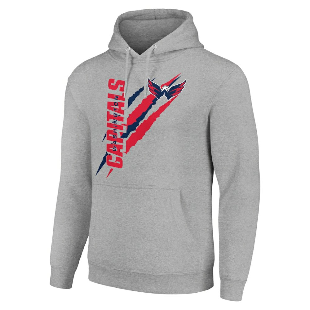 NHL Heather Gray Washington Capitals Starter Color Scratch Fleece Pullover Hoodie