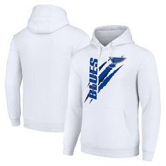 NHL White St. Louis Blues Starter Color Scratch Fleece Pullover Hoodie