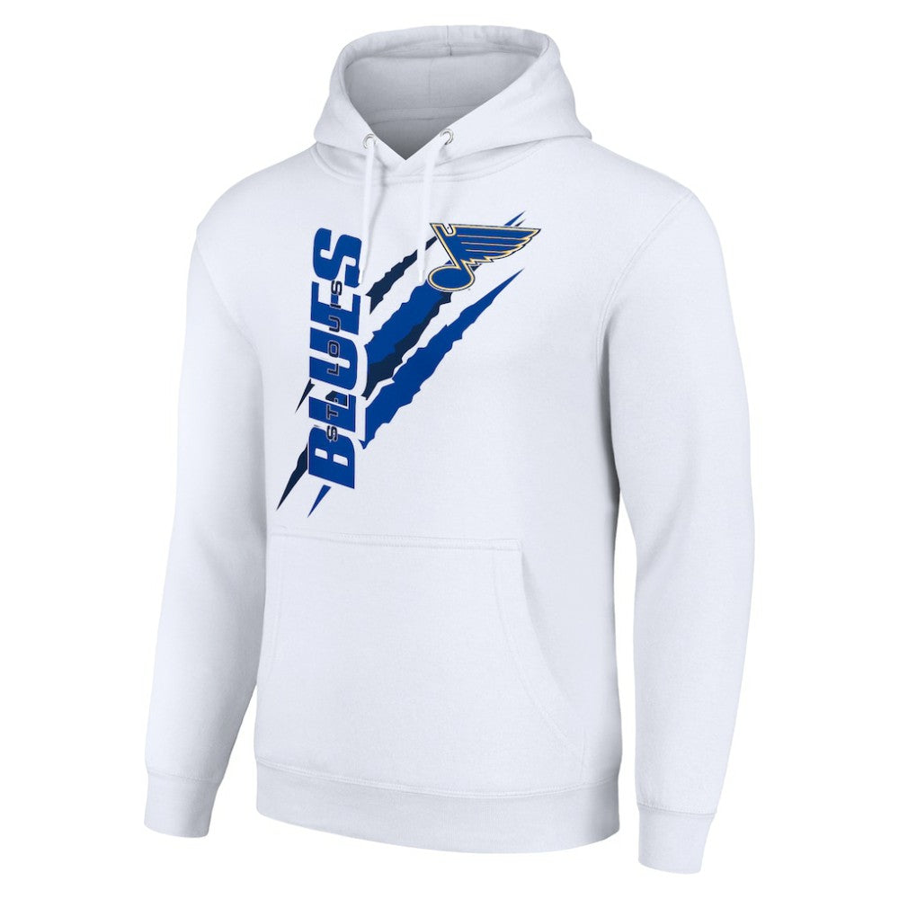 NHL White St. Louis Blues Starter Color Scratch Fleece Pullover Hoodie