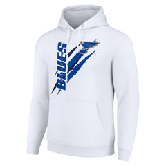 NHL White St. Louis Blues Starter Color Scratch Fleece Pullover Hoodie
