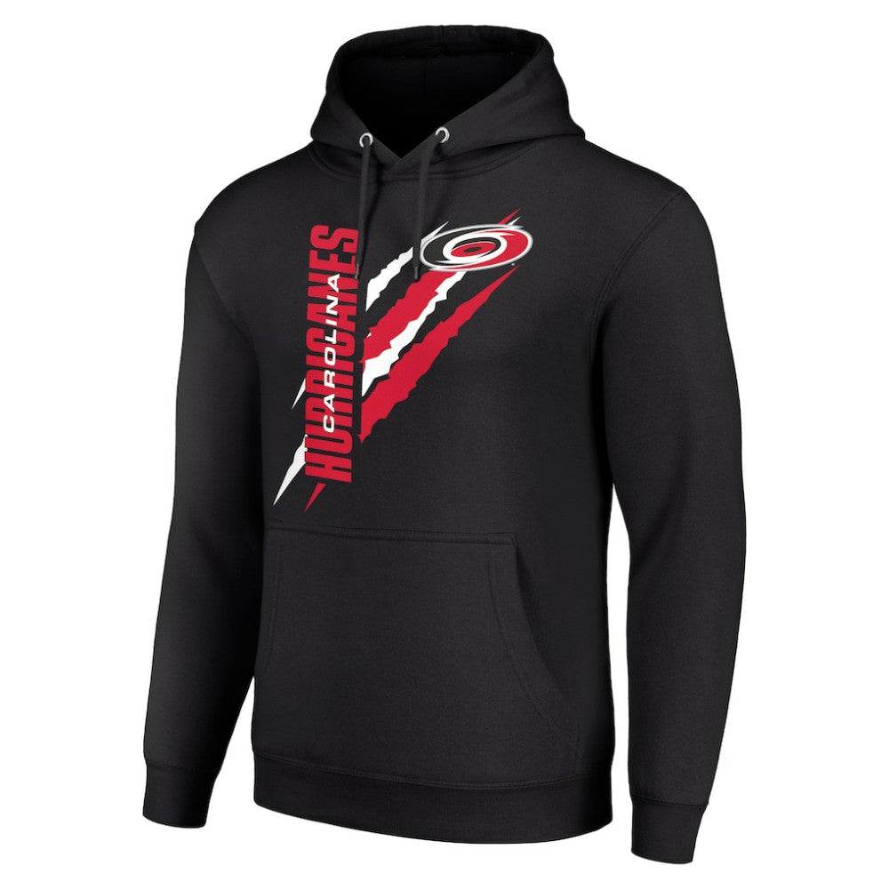 NHL Black Carolina Hurricanes Starter Color Scratch Fleece Pullover Hoodie
