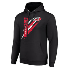 NHL Black Carolina Hurricanes Starter Color Scratch Fleece Pullover Hoodie