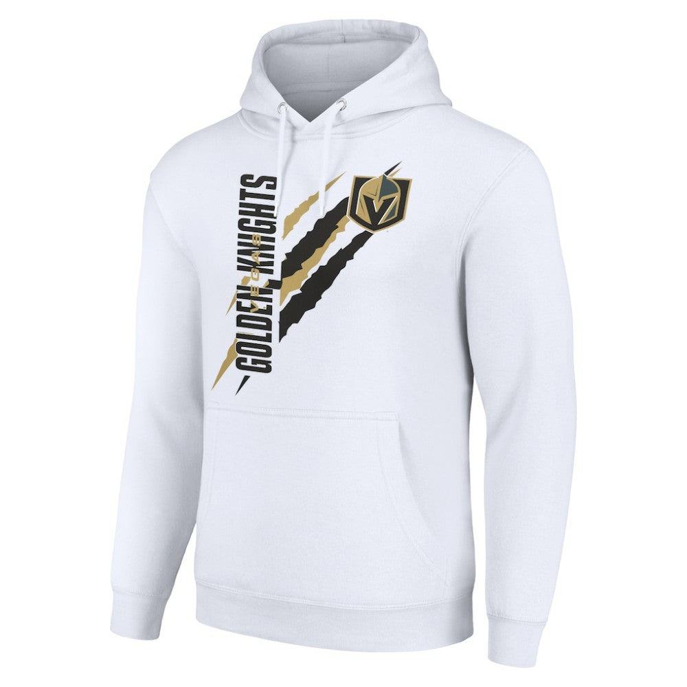 NHL White Vegas Golden Knights Starter Color Scratch Fleece Pullover Hoodie